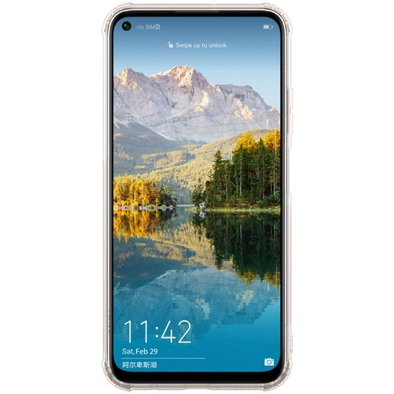 Cover for Huawei P40 Lite Grå Forstærket Gennemsigtig Nillkin