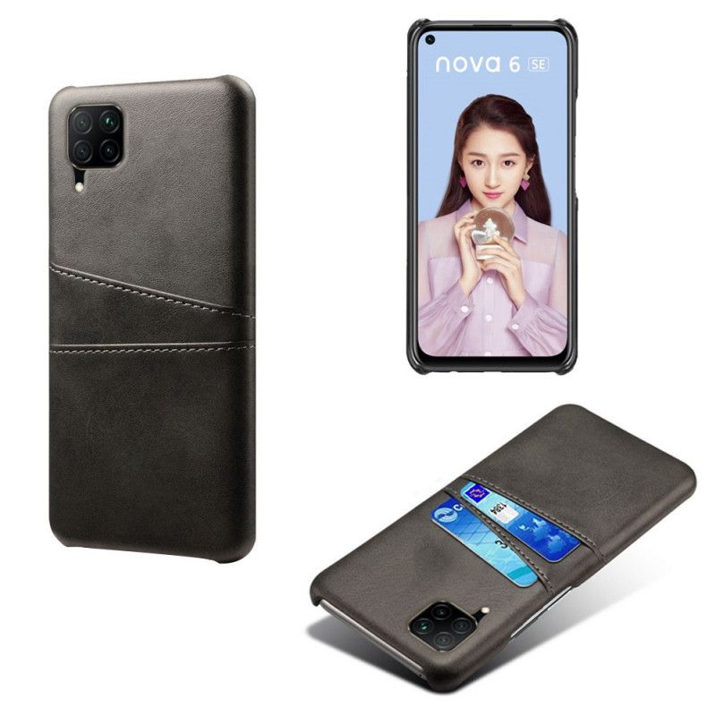 Cover for Huawei P40 Lite Sort Dobbelt Ksq Kortholder