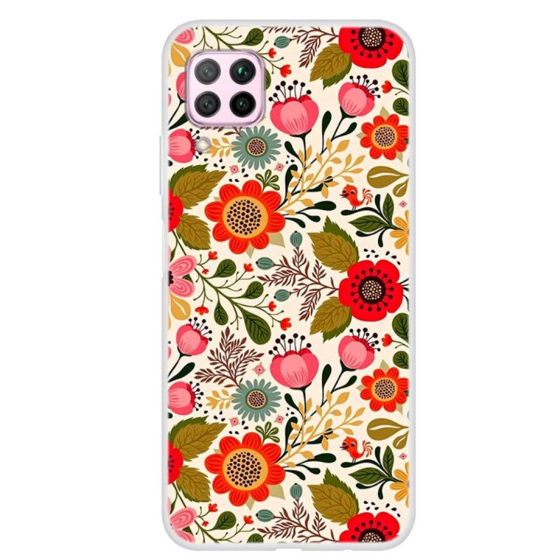 Cover Huawei P40 Lite Blomstertæppe