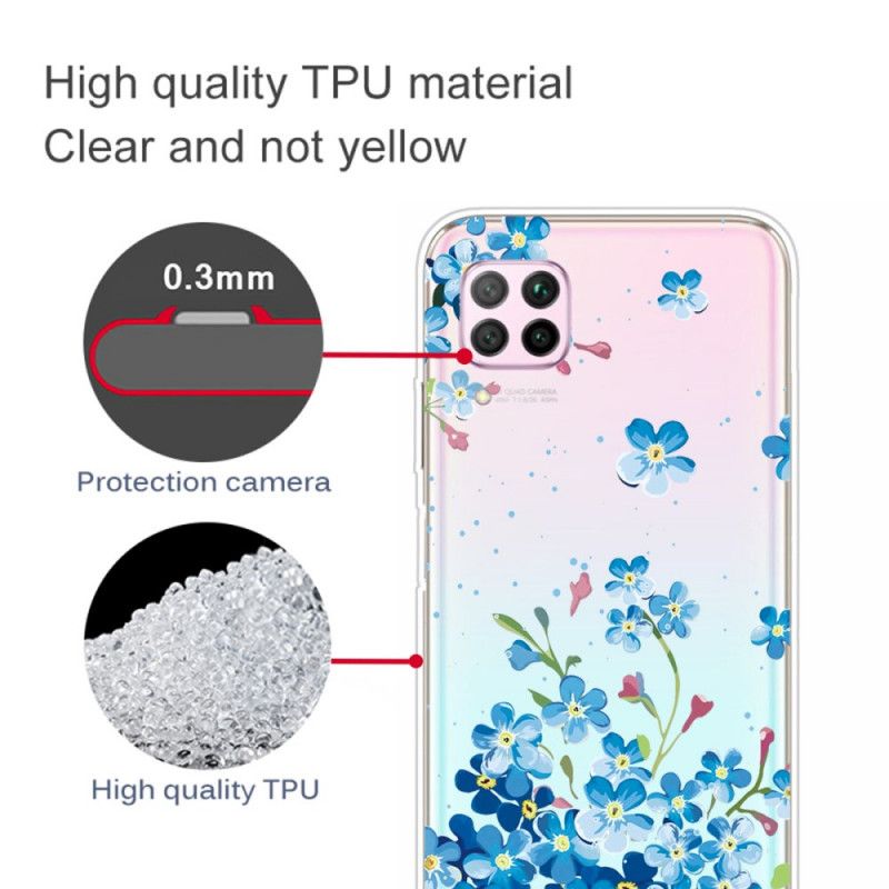 Cover Huawei P40 Lite Buket Blå Blomster Beskyttelse