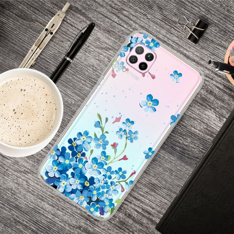 Cover Huawei P40 Lite Buket Blå Blomster Beskyttelse