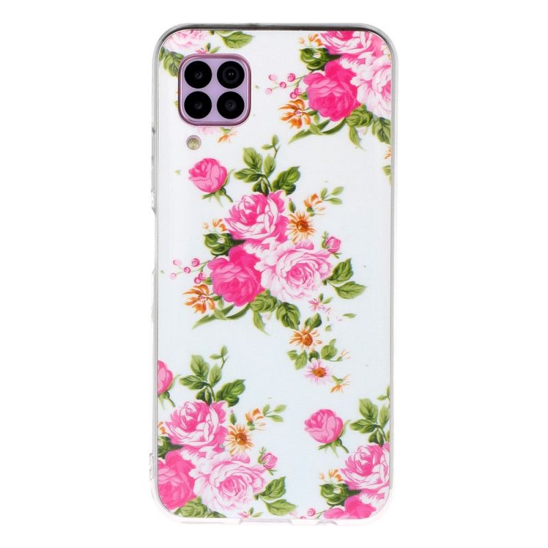 Cover Huawei P40 Lite Fluorescerende Frihedsblomster