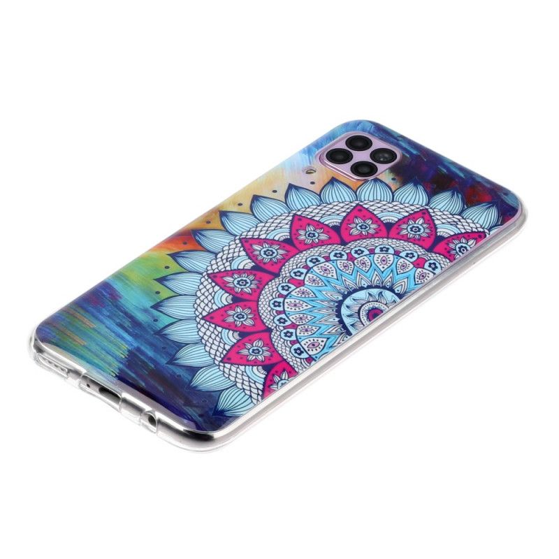 Cover Huawei P40 Lite Fluorescerende Mandala Ugle Beskyttelse