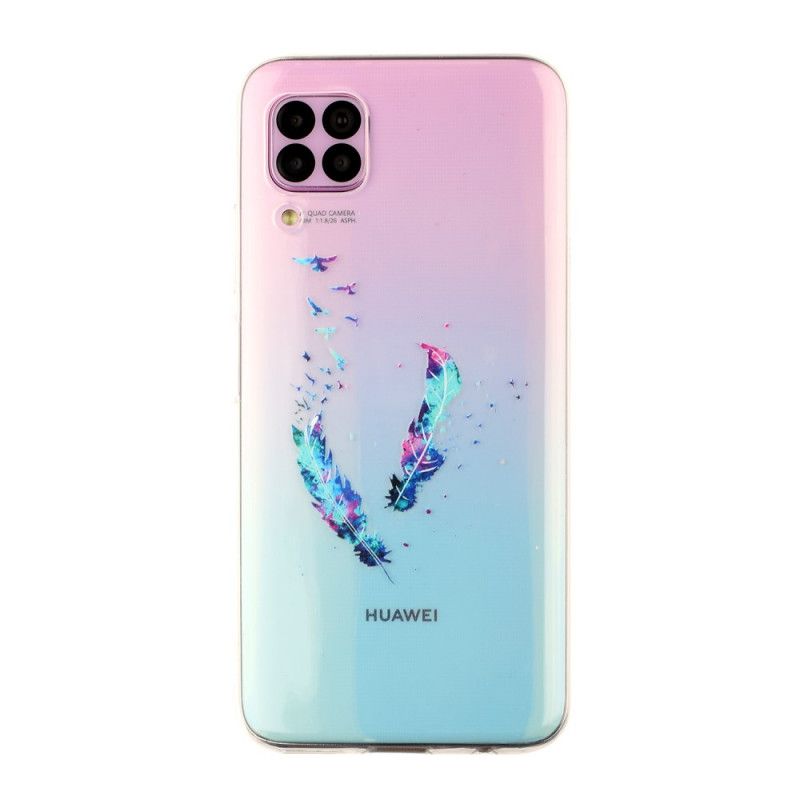 Cover Huawei P40 Lite Gennemsigtige Fjer