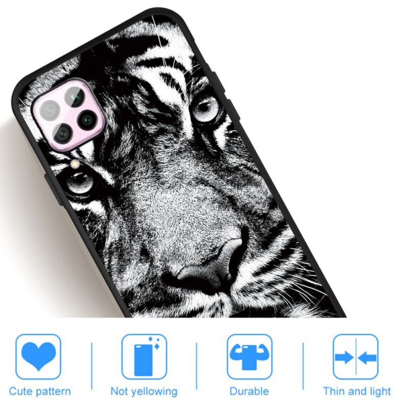 Cover Huawei P40 Lite Sort Og Hvid Tiger