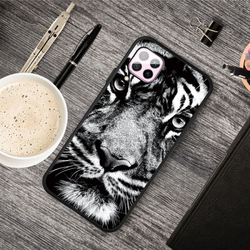 Cover Huawei P40 Lite Sort Og Hvid Tiger