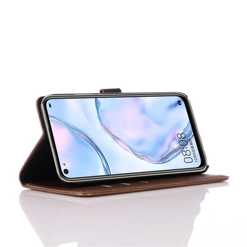 Flip Cover Huawei P40 Lite Sort Mobilcover Retro Kunstlæder