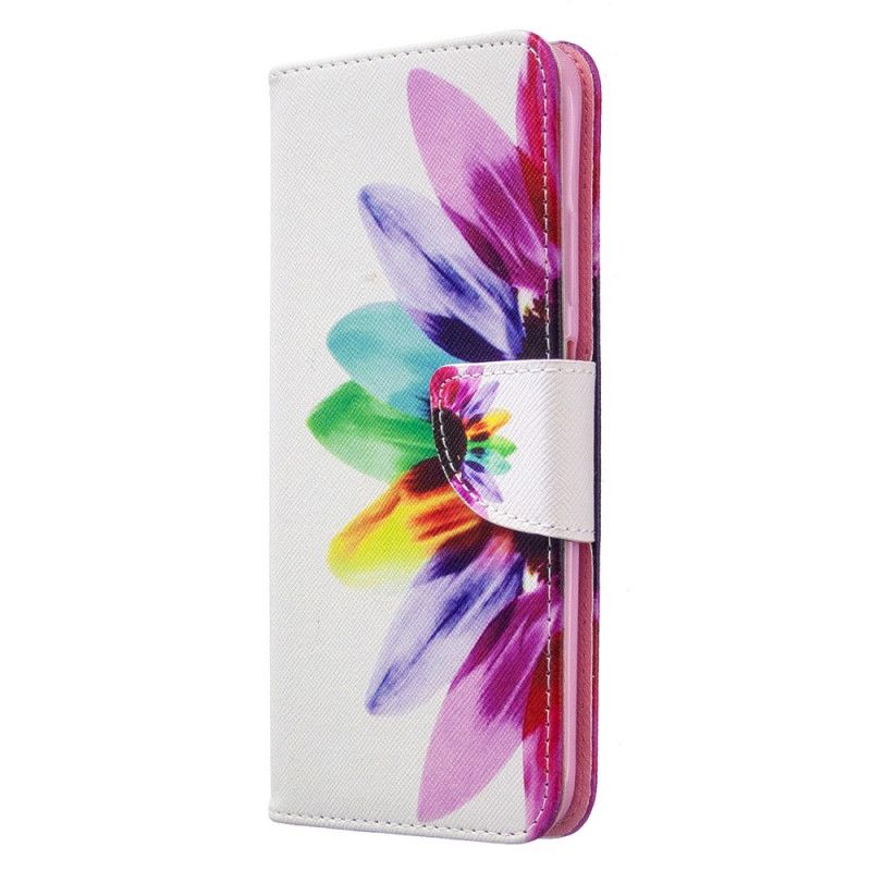 Flip Cover Læder for Huawei P40 Lite Akvarelblomst