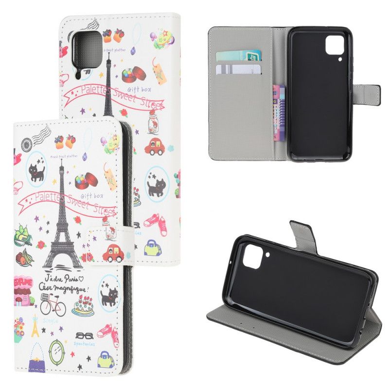 Flip Cover Læder for Huawei P40 Lite Jeg Elsker Paris