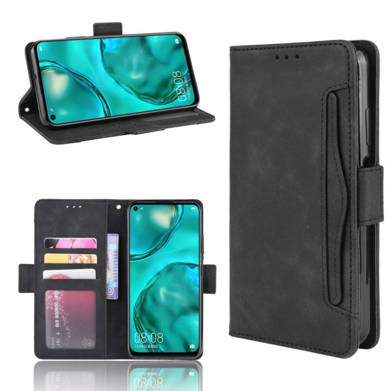 Flip Cover Læder for Huawei P40 Lite Sort Førsteklasses Multikort