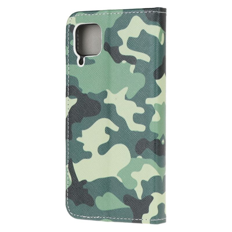 Flip Cover Læder Huawei P40 Lite Militær Camouflage Beskyttelse