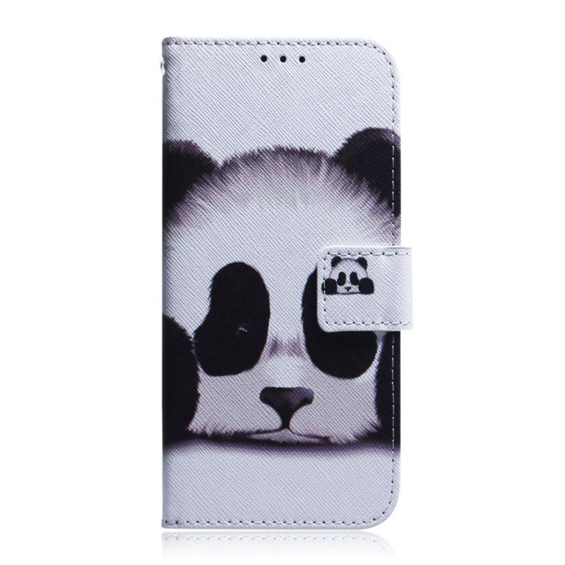 Flip Cover Læder Huawei P40 Lite Panda Ansigt