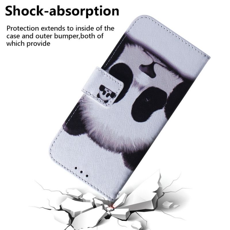 Flip Cover Læder Huawei P40 Lite Panda Ansigt