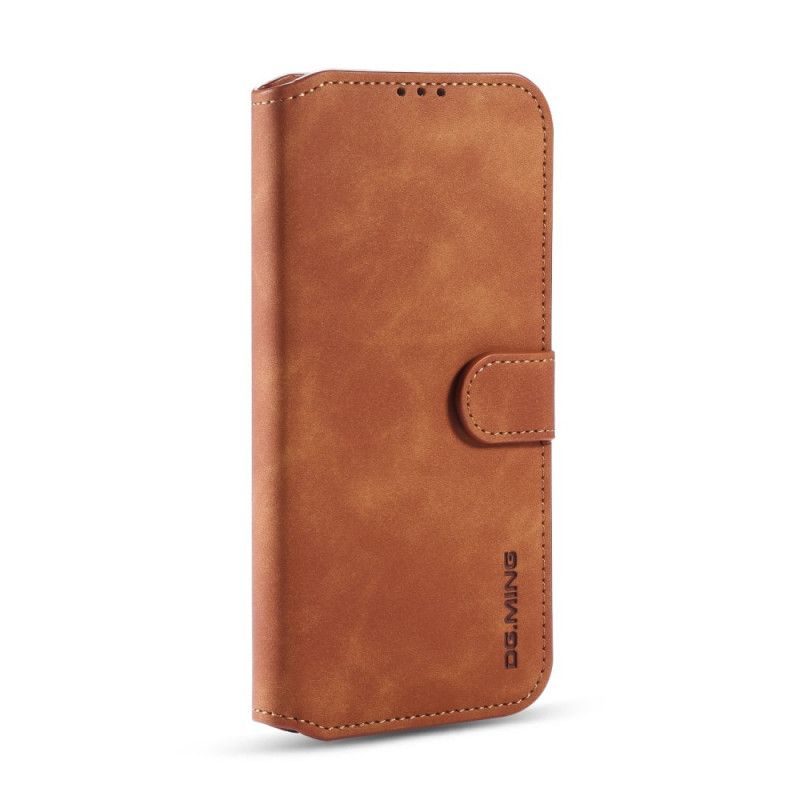 Flip Cover Læder Huawei P40 Lite Sort Retro Dg.Ming Original