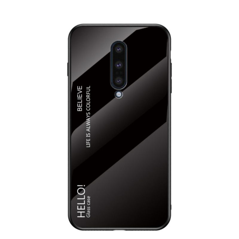 Cover OnePlus 8 Grå Hej Hærdet Glas