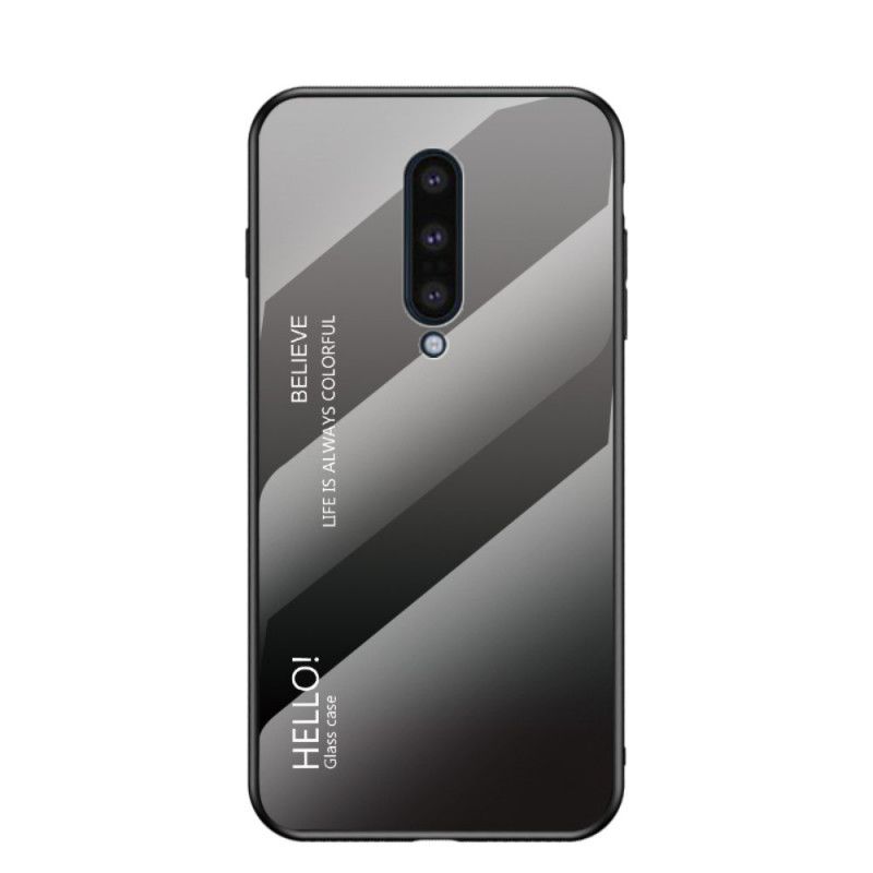 Cover OnePlus 8 Grå Hej Hærdet Glas