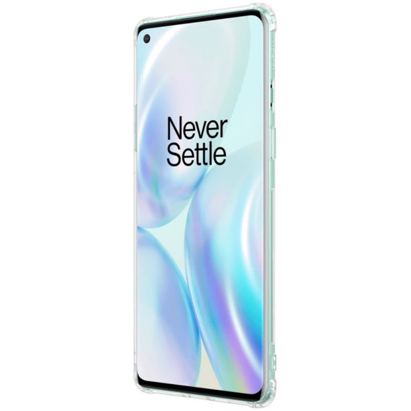 Cover OnePlus 8 Grå Mobilcover Forstærket Gennemsigtig Nillkin