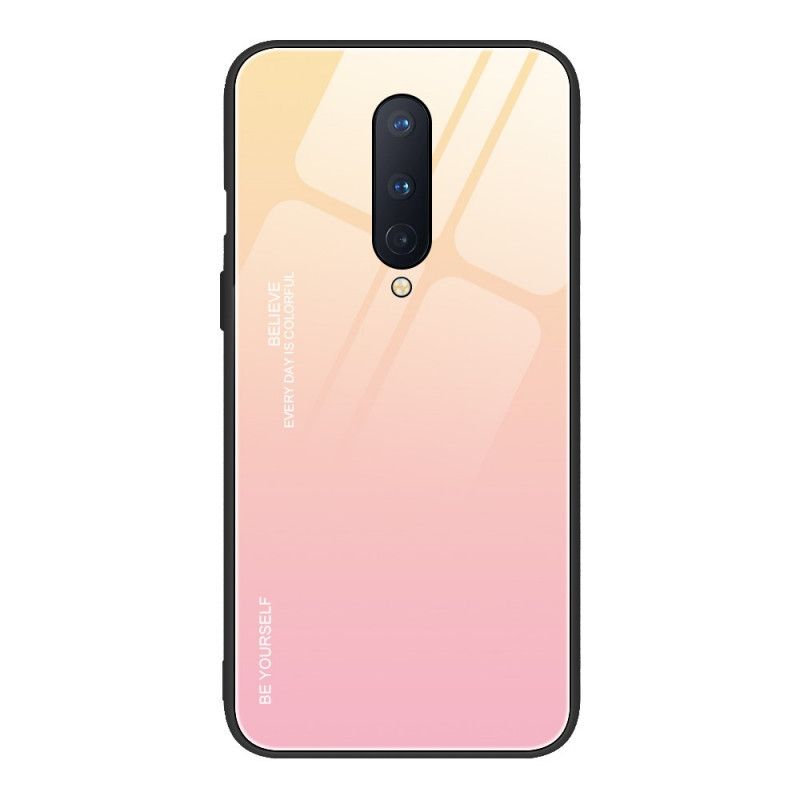 Cover OnePlus 8 Rød Vær Dig Selv Hærdet Glas