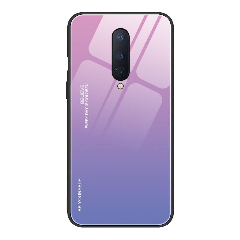 Cover OnePlus 8 Rød Vær Dig Selv Hærdet Glas