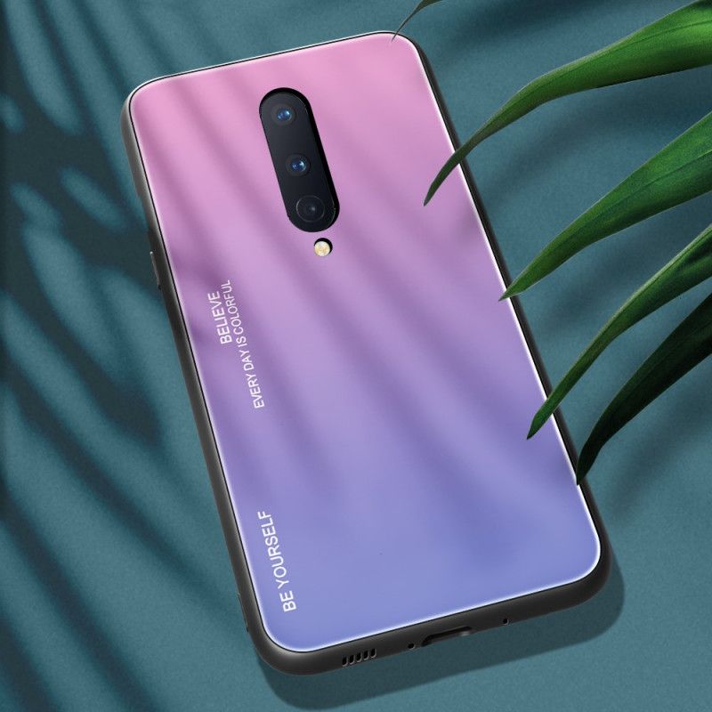 Cover OnePlus 8 Rød Vær Dig Selv Hærdet Glas