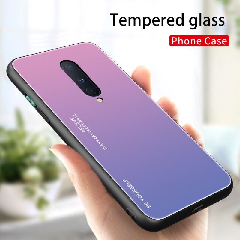 Cover OnePlus 8 Rød Vær Dig Selv Hærdet Glas