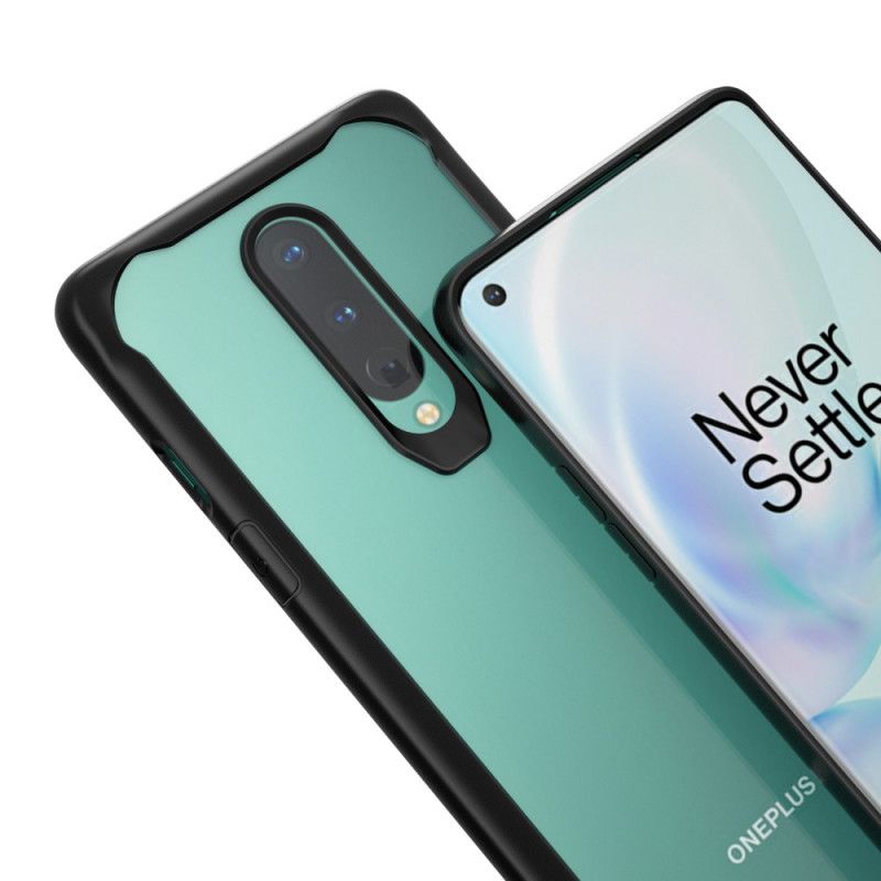 Cover OnePlus 8 Sort Hybridfasede Kanter Beskyttelse