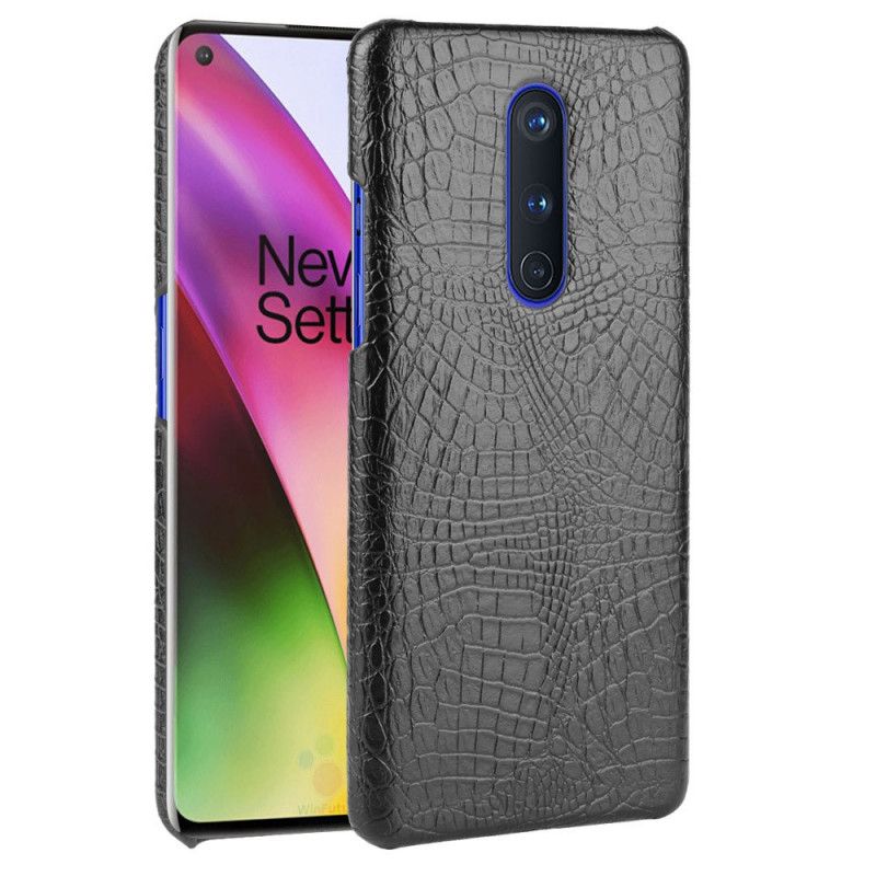 Cover OnePlus 8 Sort Krokodillehudeffekt