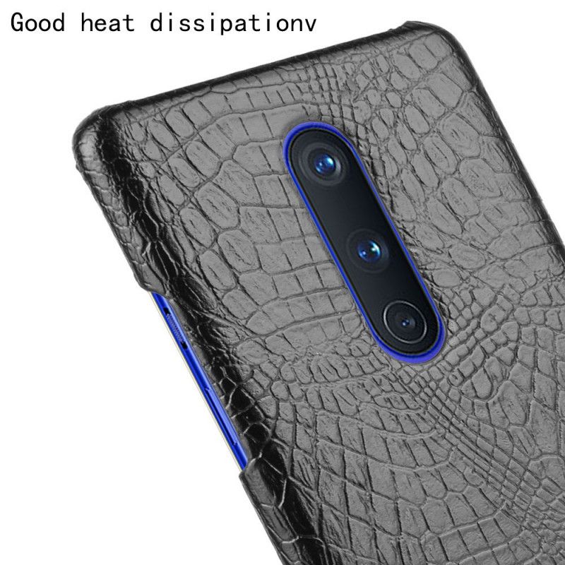 Cover OnePlus 8 Sort Krokodillehudeffekt