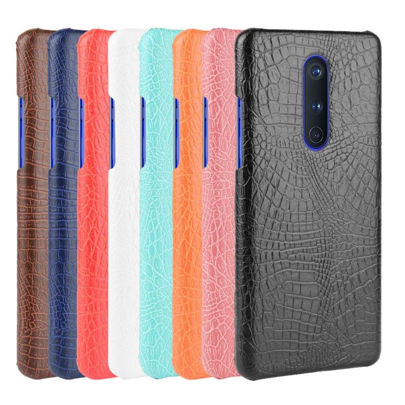 Cover OnePlus 8 Sort Krokodillehudeffekt