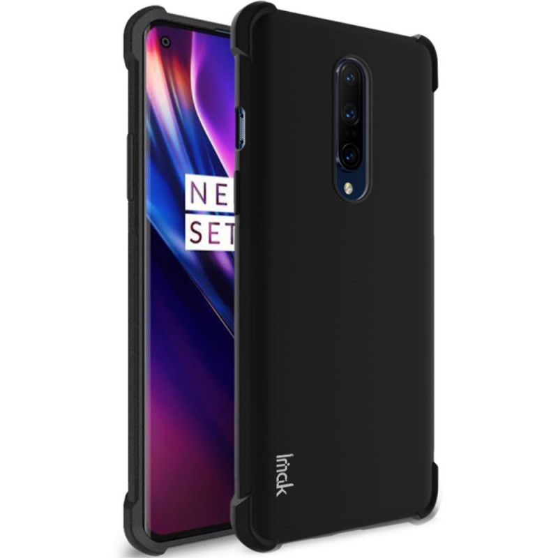 Cover OnePlus 8 Sort Mobilcover Fleksibel Silikone Med Imak Skærmfilm