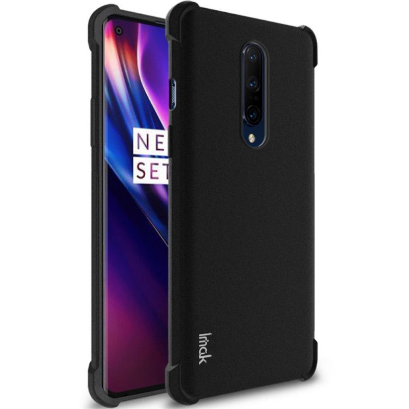 Cover OnePlus 8 Sort Mobilcover Fleksibel Silikone Med Imak Skærmfilm