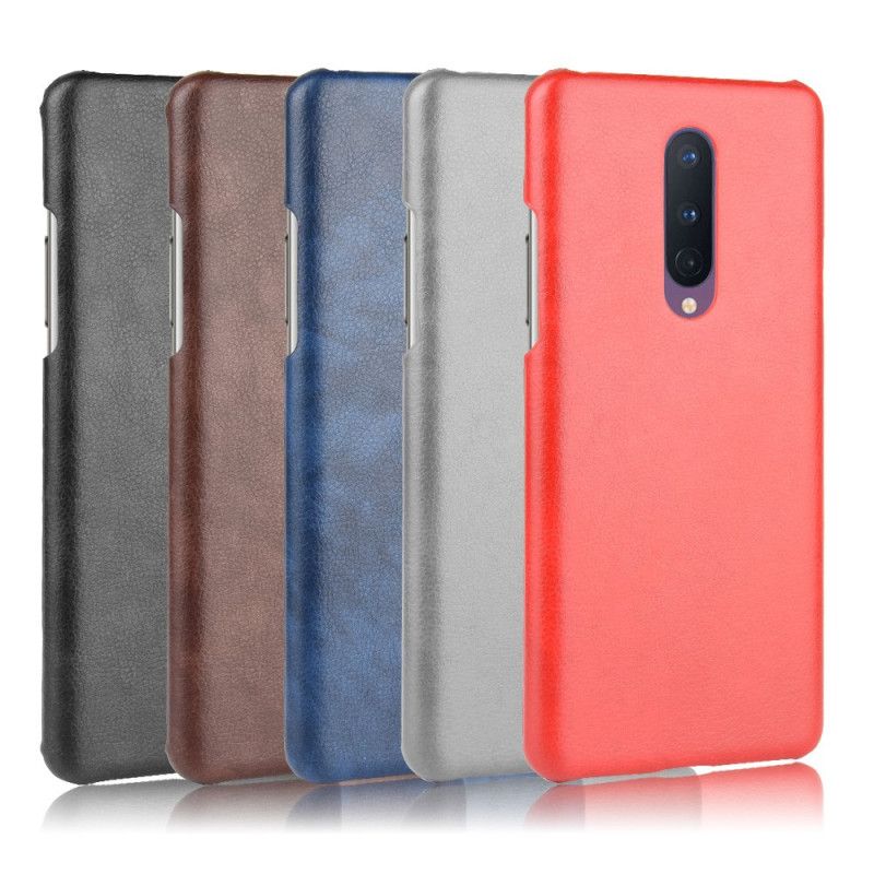 Cover OnePlus 8 Sort Ydeevne Lychee Læder Effekt