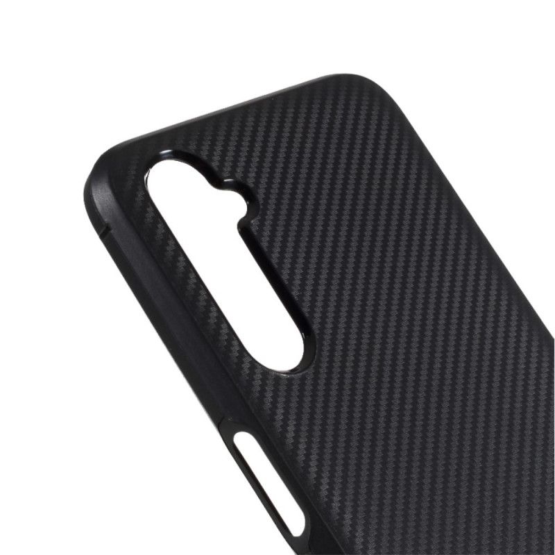 Cover Realme 6 Sort Enkelt Fleksibelt Kulfiber Beskyttelse