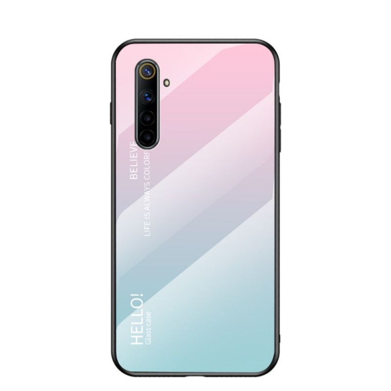 Cover Realme 6 Sort Hej Hærdet Glas