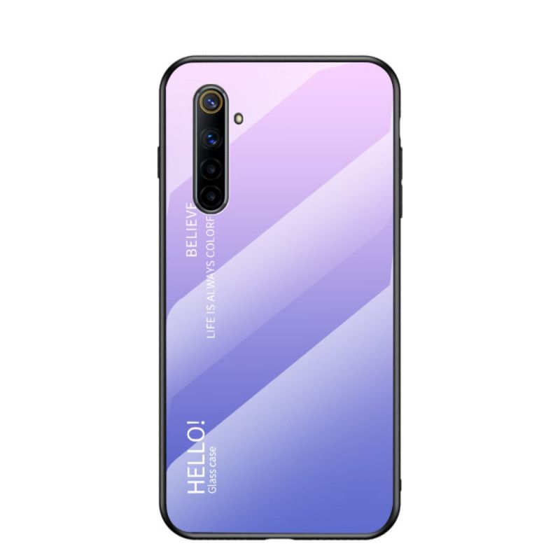 Cover Realme 6 Sort Hej Hærdet Glas