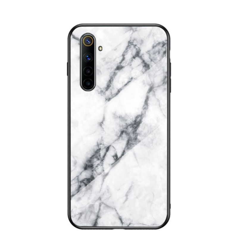 Cover Realme 6 Sort Premumfarver I Hærdet Glas Beskyttelse