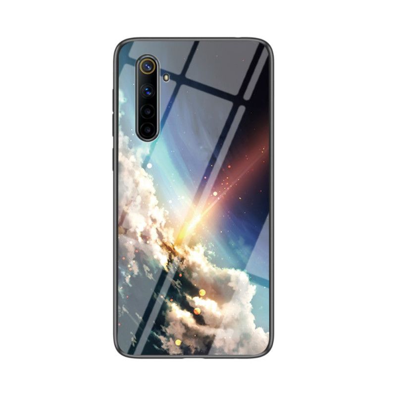 Cover Realme 6 Sort Skønhedshærdet Glas Original