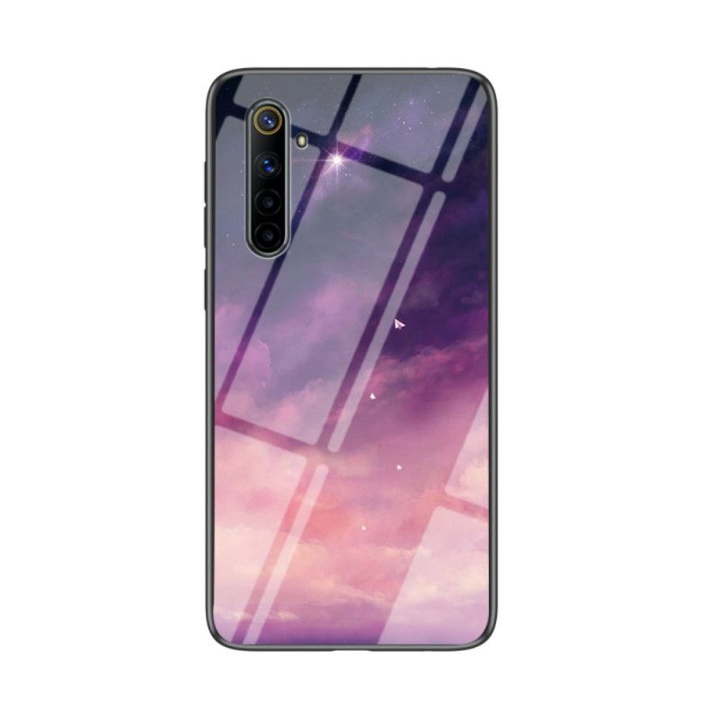 Cover Realme 6 Sort Skønhedshærdet Glas Original