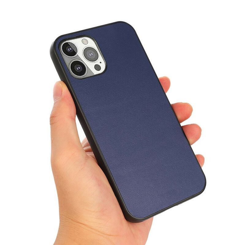 Cover iPhone 13 Pro Ægte Litchi-læder