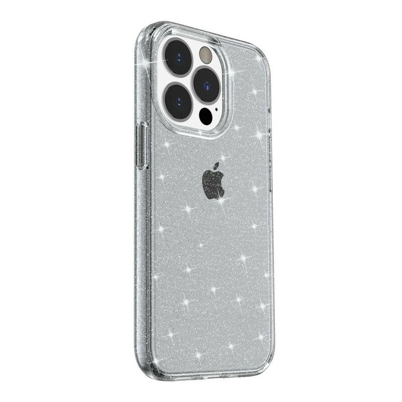 Cover iPhone 13 Pro Gennemsigtige Pailletter