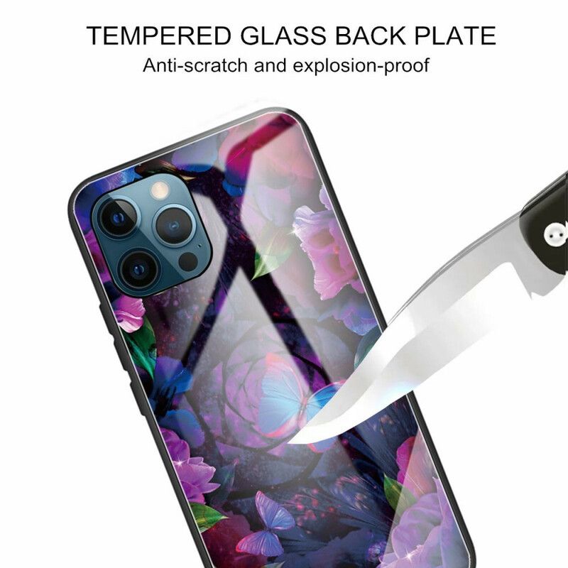 Cover iPhone 13 Pro Sommerfuglevariation Af Hærdet Glas