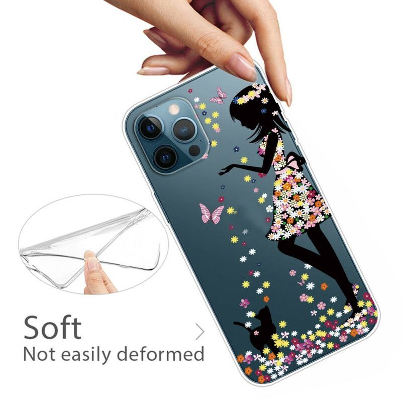 Cover iPhone 13 Pro Telefon Etui Blomsterpige