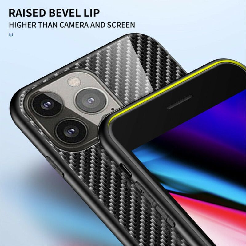 Cover iPhone 13 Pro Telefon Etui Carbon Fiber Hærdet Glas