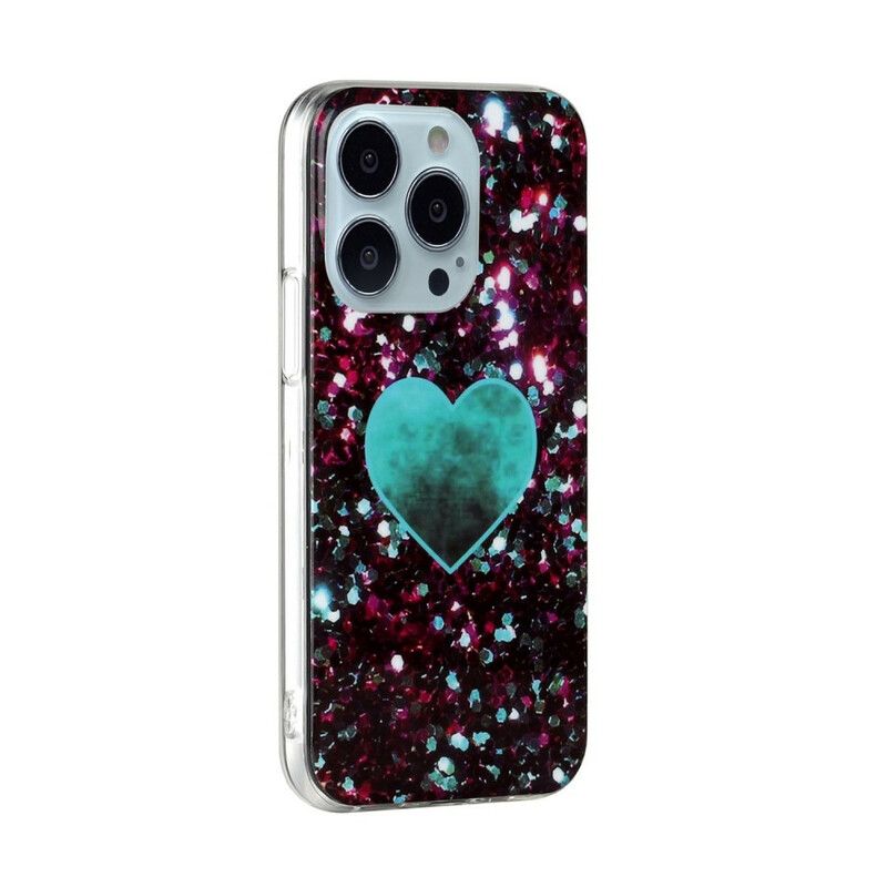 Cover iPhone 13 Pro Telefon Etui Glitter Marble