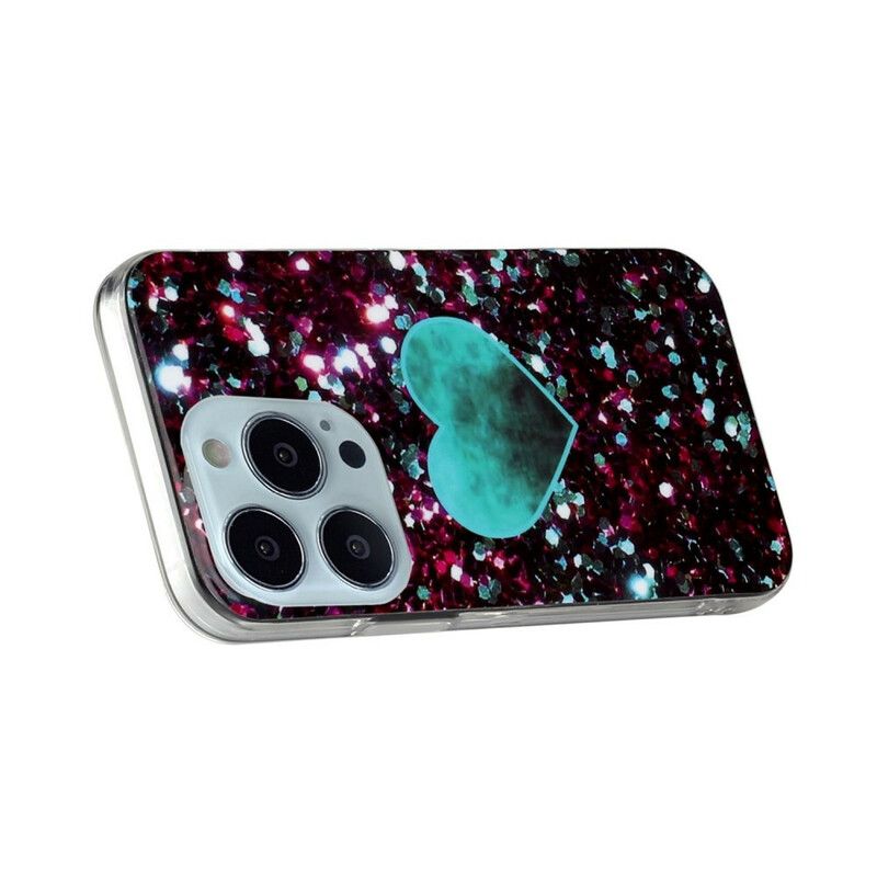 Cover iPhone 13 Pro Telefon Etui Glitter Marble