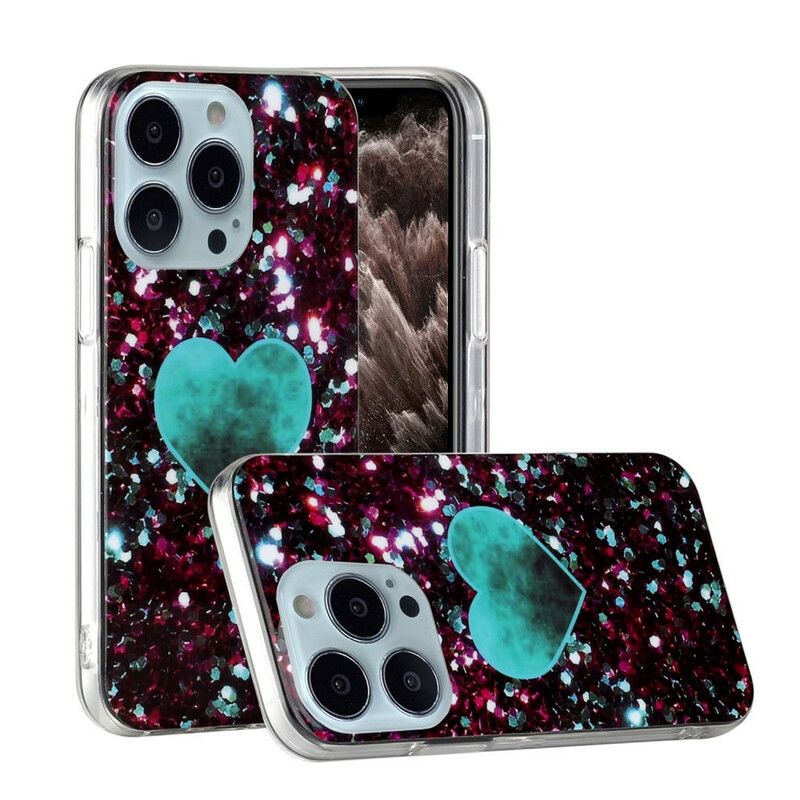 Cover iPhone 13 Pro Telefon Etui Glitter Marble