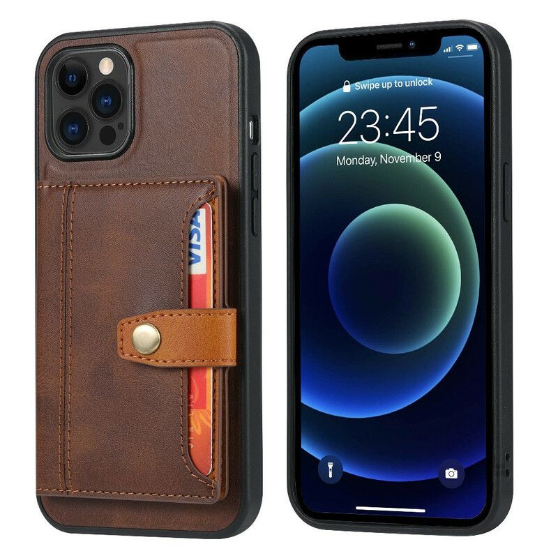 Cover iPhone 13 Pro Telefon Etui Kortholder Støttestrop