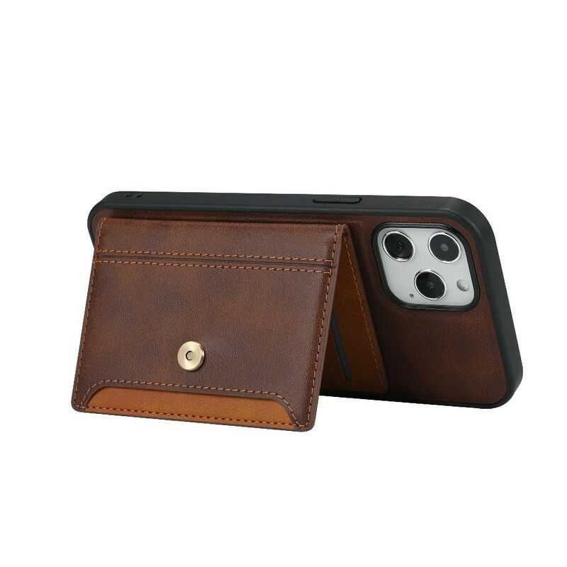 Cover iPhone 13 Pro Telefon Etui Kortholder Støttestrop