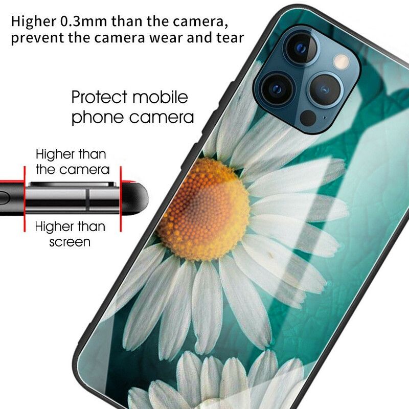 Cover iPhone 13 Pro Telefon Etui Vegetabilsk Hærdet Glas