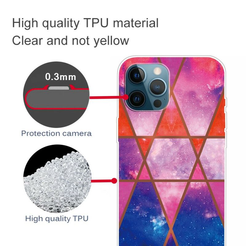 Cover iPhone 13 Pro Variabel Geometrisk Marmor